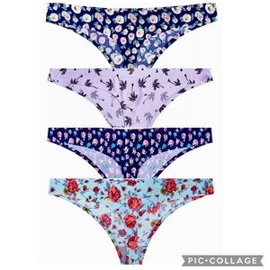 ❤️🔥 Seamless No Show Thongs for Women-Pack of 4